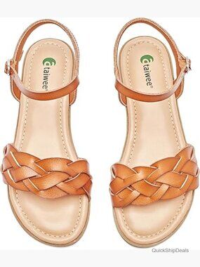 Adjustable Lace-up Cross-strap Flat Sandals with Faux Leather